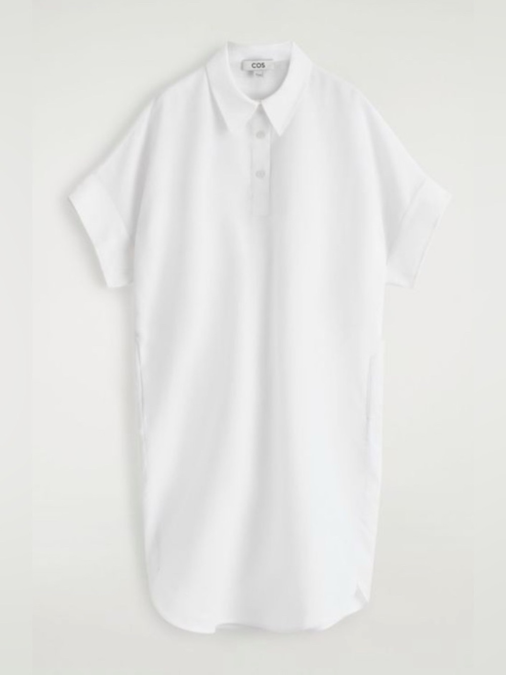 COS Rounded Linen Cotton Shirt Dress -XS